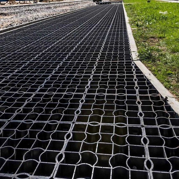Газонная решетка ГЕО Газон, черная усиленная - Фото 1